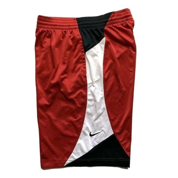 Nike Basketball Athletic‎ Shorts Mens Large Dazzle Colorblock Athleisure Red NEW - Picture 1 of 12
